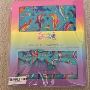 Posh Peanut Lisa Frank Swaddle and Headwrap Set - Multicolor